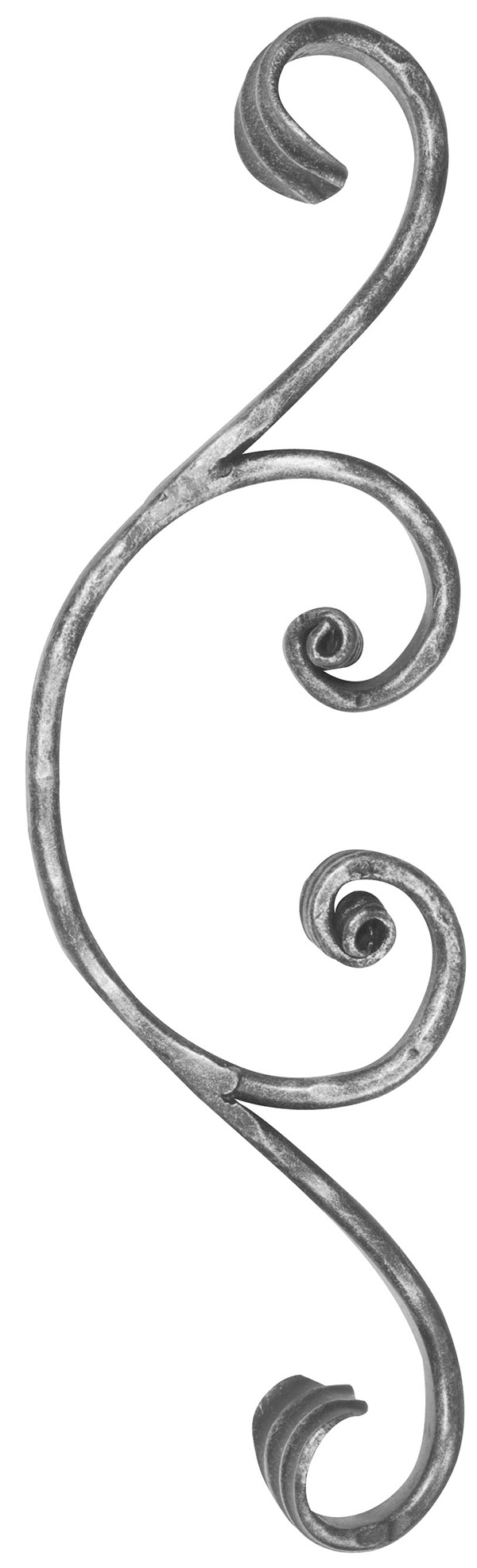 Meisterbarock - Masse- 105x365 mm - Material- 16x8 mm - Stahl S235JR- roh-30-1802.8