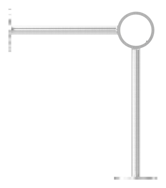 Fusslaufstuetze Edelstahl V2A fuer Rohr Ø 42-4 mm geschliffen Korn 240-88-1170012-240.42