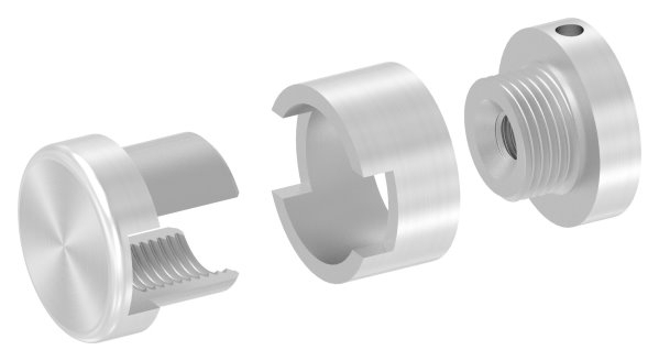 BRENK-fix® Grundhalter fuer Staebe 12 x 12mm- ALU-88-11BR-V1212M8.ALU