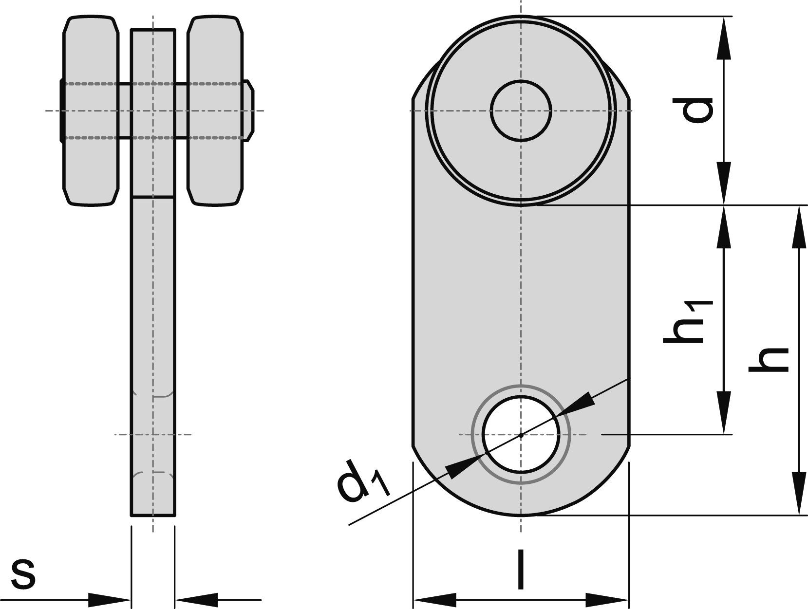 Einfachrolle zum Einhaengen MEA Gr- 0 verzinkt Ø 22 mm 10336805-60-0162.7