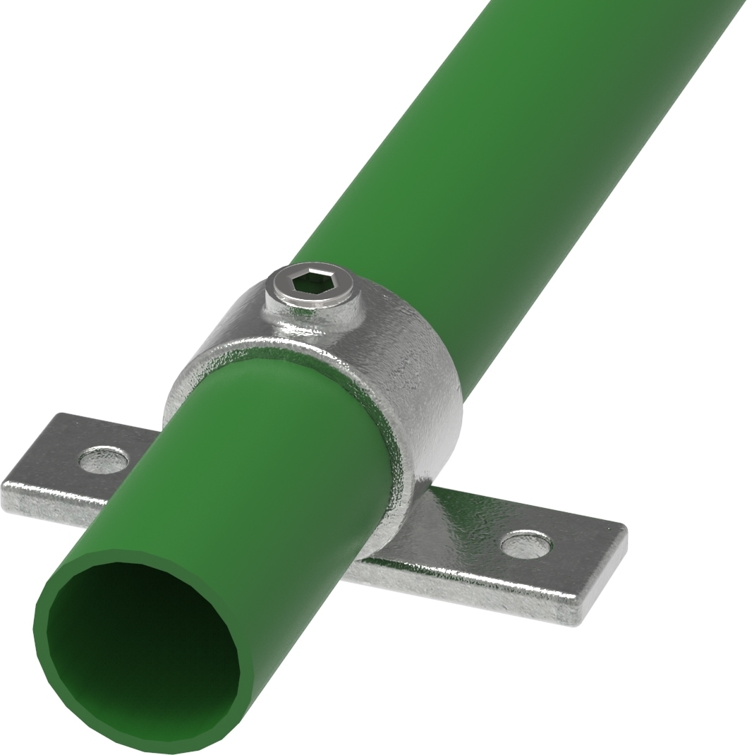 Rohrverbinder Befestigungsring mit Flansch 2 Bohrungen Ø 26-9 – 48-3 mm - Temperguss verzinkt - 198-198