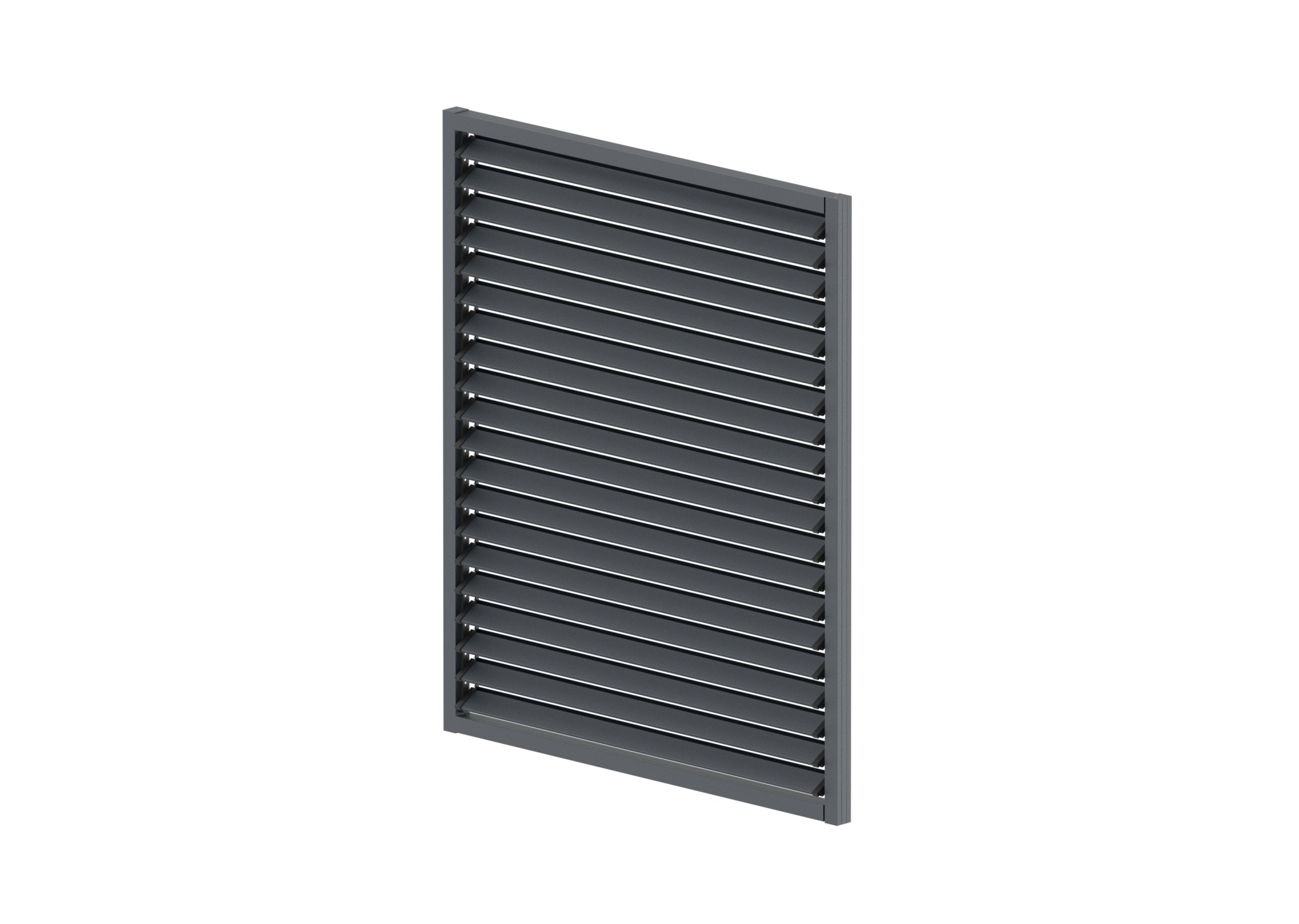 Lamellenwand Set Aluminium 1860 x 1340 mm mit Kipplamellen RAL 7016 Anthrazit-89.FGSWSPVCFRSET1