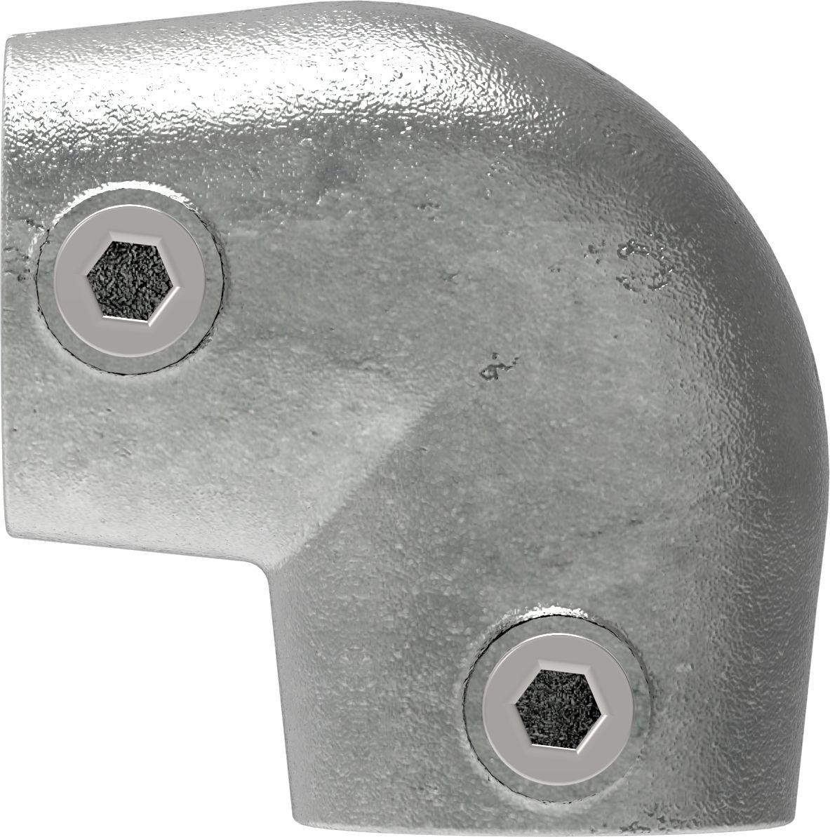 Rohrverbinder Bogen 90° verstellbar 0-11° Ø 33-7 mm -1- - Temperguss verzinkt - 154B34-154B34
