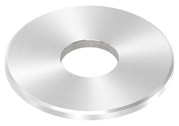 Ankerplatte Masse- 100x6 mm Rundschliff - Fase und Mittelbohrung V2A-11-2271RF.4