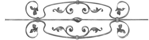 Zierstab - Laenge- 900 mm - Material- 16x8 mm gerillt - Stahl S235JR- roh-30-1158.8