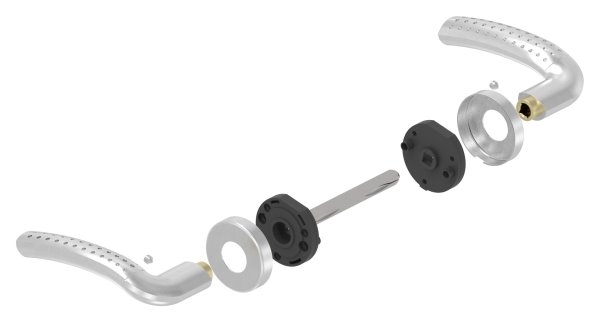 V2A Tuerdrueckerpaar drehbar inklusive 8 mm Drueckers-11-3978.4