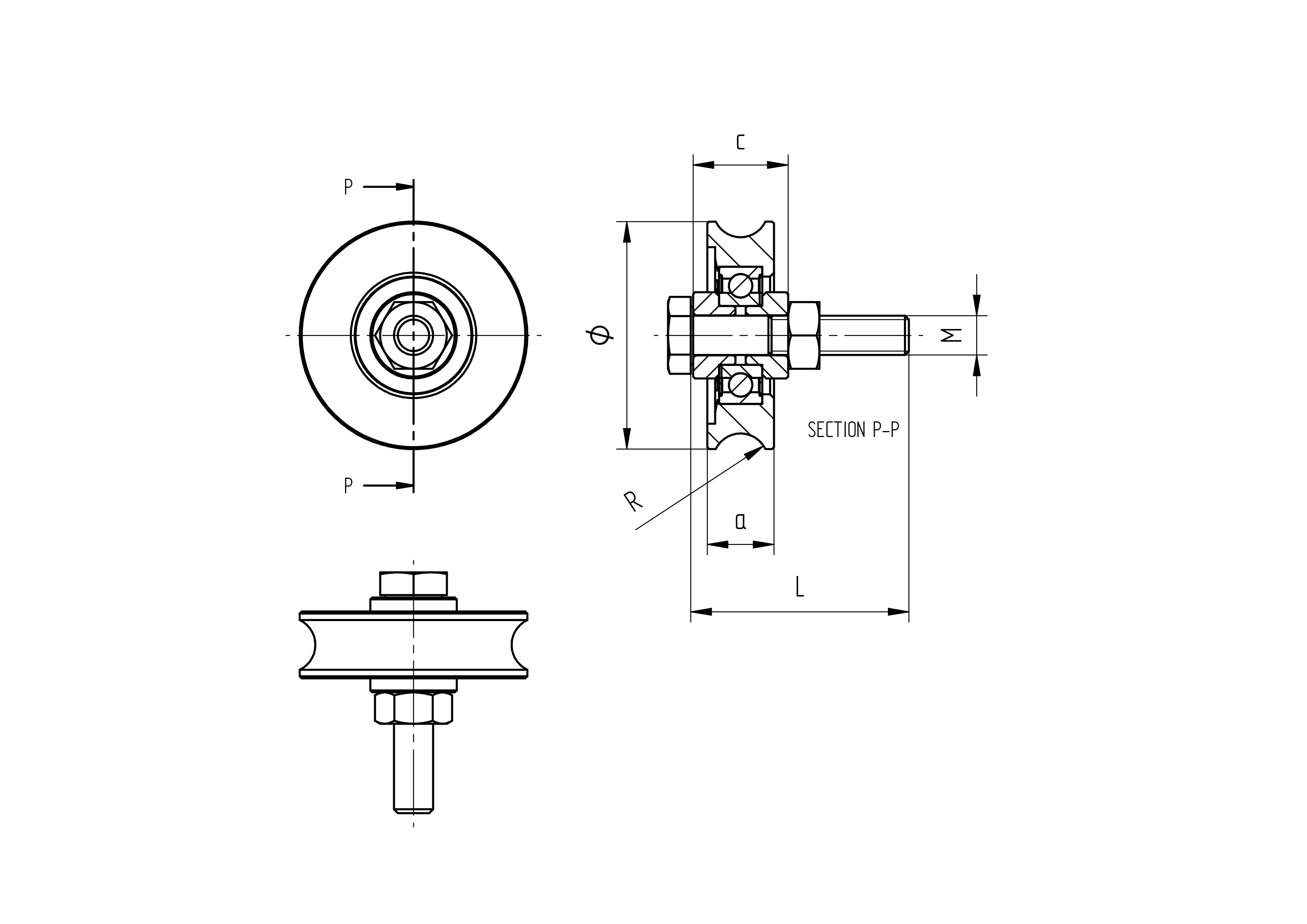 Schiebetorrolle Stahl verzinkt  100 mm mit U-Rille fr 400 kg Tore-89-11H06U100-A.4
