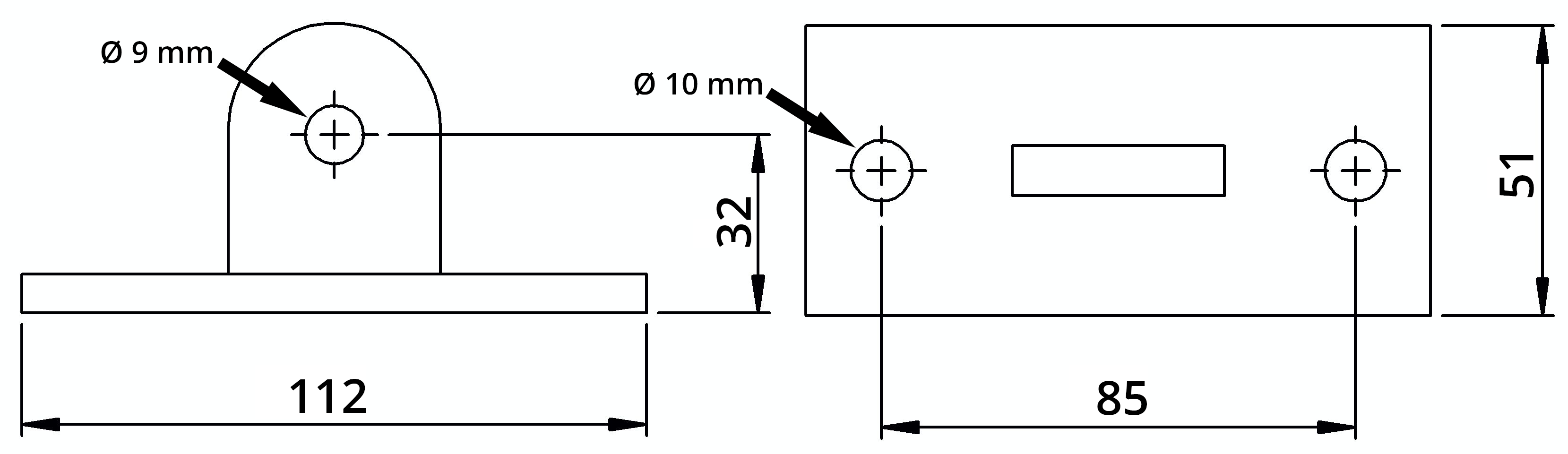 Rohrverbinder Gelenkfusshalter - Temperguss verzinkt - 169M-169M