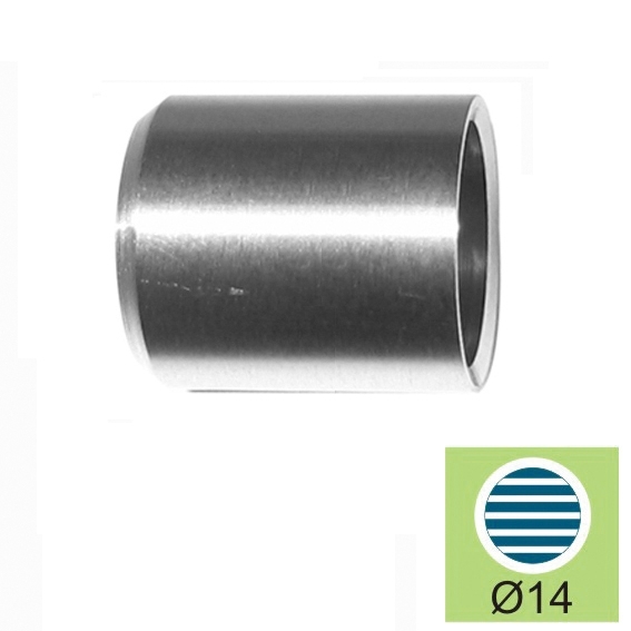 Endkappe fuer Fuellstab Edelstahl AISI 304 Ø 14 mm geschliffen-89-11A100015014-A.4