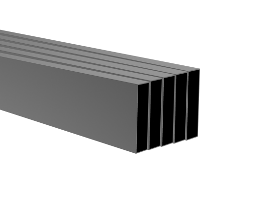 Zaunprofil Set Aluminium 20 x 80 mm L=2000 mm RAL 7016 Anthrazit 5 Stueck-89.FGS20X80X112MX5R7016