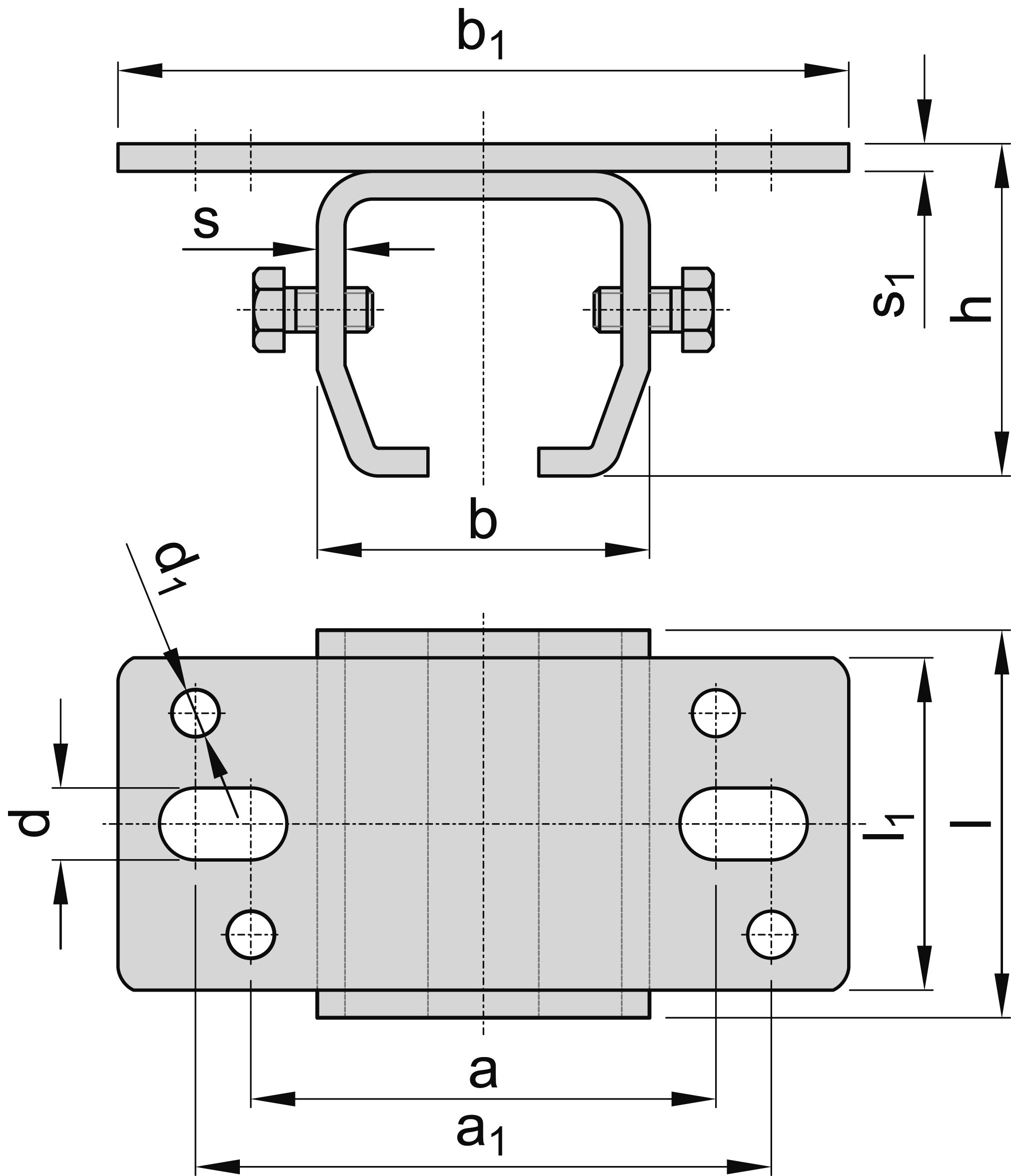 Deckenbefestigung Schiebetor MEA Gr- 2 verzinkt 10333045-60-0049.7