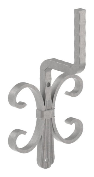 Handlaufhalter - 128x110 mm - zum Anschweissen - Stahl S235JR- roh-30-1411.8