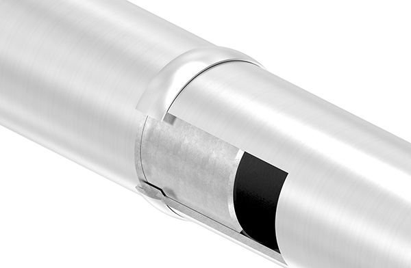 Verbindungsring V2A fuer Rohr Ø 42-4 mm geschliffen Korn 240-88-1156245-240.42