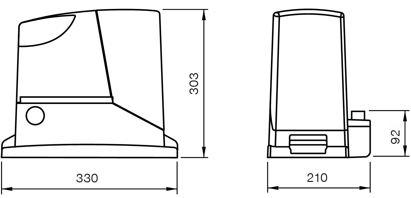 Schiebetorantrieb fr Tore bis 1000 kg Komplett-Set mit Lichtschranke-89-11ROX1000ZKIT-A.4