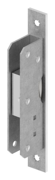 Einsteckschloss verzinkt Stulp Edelstahl mit Rollfalle- - 2 mm verstellbar-88.1140115