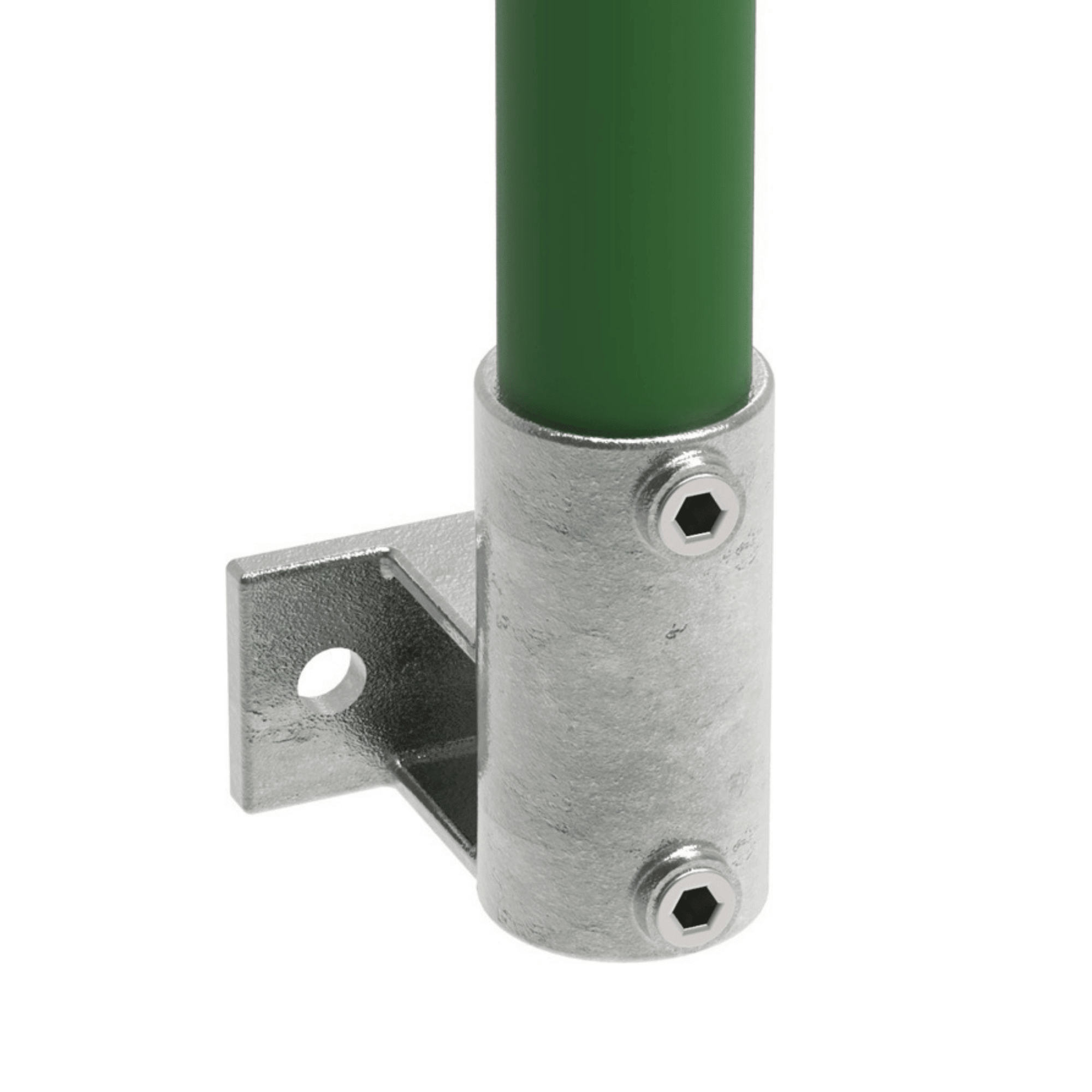 Rohrverbinder Wandhalter Platte horizontal Ø 33-7 mm -1- - Temperguss verzinkt - 145B34-145B34