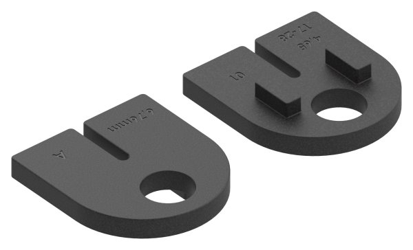 1 Paar Gummis zu Glasklemme 63x45x28 mm AbZ fuer 6-76 mm Glas VSG-10-2207ABZ.0