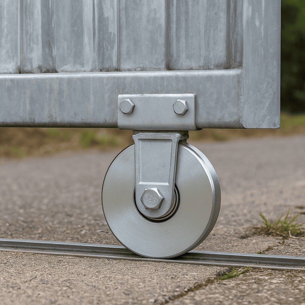Stahlrolle unten Schiebetor MEA verzinkt Ø 55 mm 250 kg-Rolle 10337632-60-0198.7