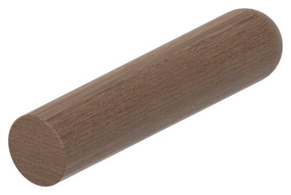 Holzhandlauf Nussbaum Ø 42 mm Laenge 200 mm lackiert-88-11HHM.NU42