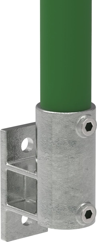 Rohrverbinder Wandhalter Platte vertikal Ø 42-4 mm -1 1-4- - Temperguss verzinkt - 144C42-144C42