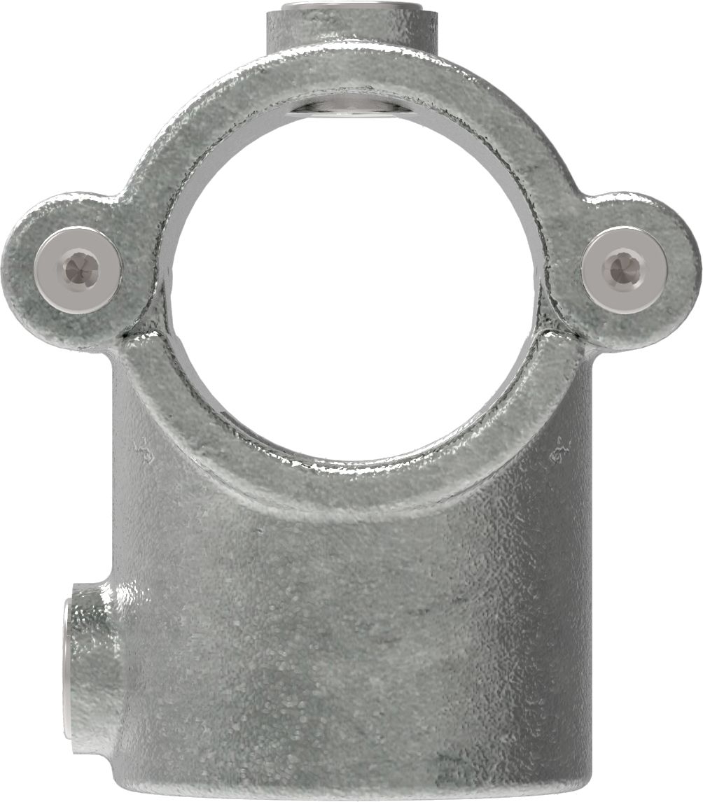 Rohrverbinder - T-Stueck mit Bolzen aufklappbar - 136C42 - 42-4 mm - 1 1-4- - Feuerverzinkt u. Elektrogalvanisiert-136C42