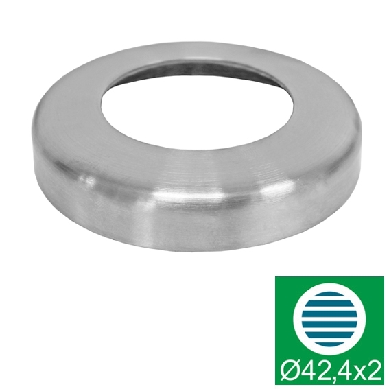 Abdeckrosette Edelstahl AISI 304 D75 mm fuer D42-4 mm Pfosten Glanz-89-11A0515042L-A.4