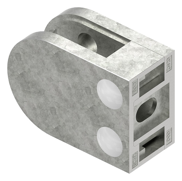 Glasklemme 63x45x28 mm AbZ fuer Anschluss flach Zink-10-2200ABZ.3