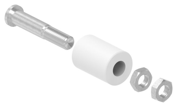 Fhrungsrolle Nylon Edelstahl V2A  40 x 60 mm Gewinde M16-88-11230-40.VA