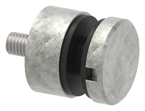 Glaspunkthalter Zinkdruckguss Ø 30 mm flach – Glashalter roh-10-5000.3