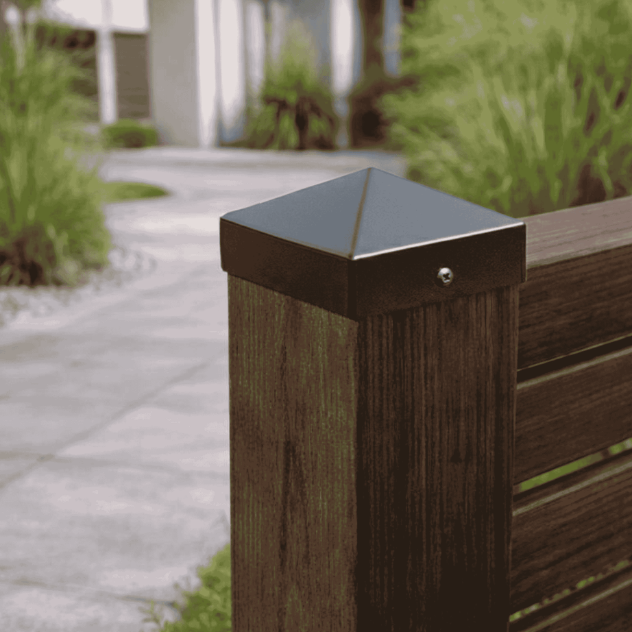 Pfostenkappe 120x120 mm Anthrazit RAL 7016 – 10er Set pulverbeschichtet inkl. Schrauben-60220-120-021