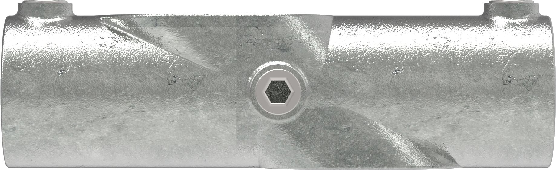 Rohrverbinder Kreuzstueck 30-45° Ø 48-3 mm -1 1-2- - Temperguss verzinkt - 126D48-126D48