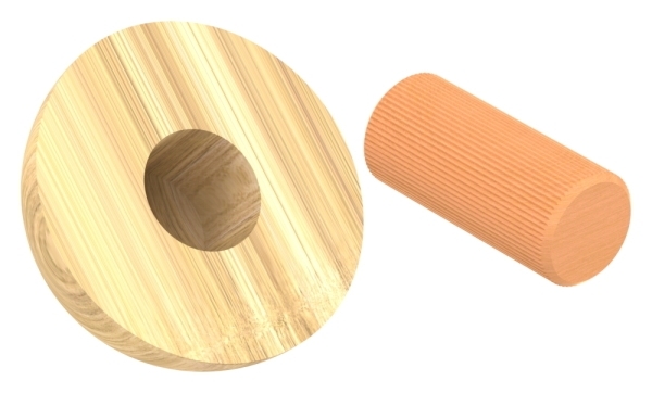 Endstueck fuer Holzhandlauf Eiche Ø 42-4mm-88-11H-EI42.EH
