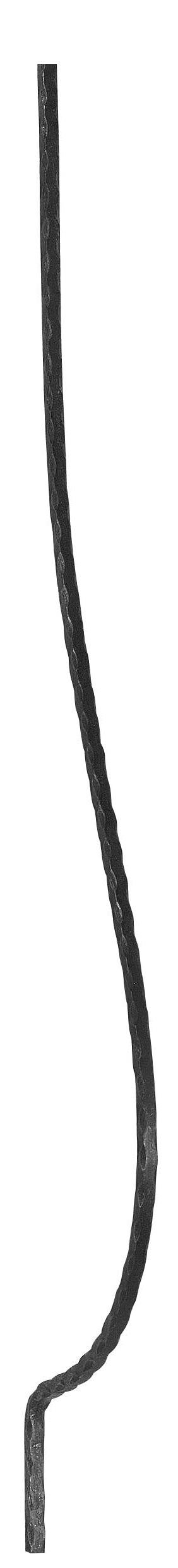 Bauchstab - Laenge- 1000 mm - Material- 12x12 mm - Stahl S235JR- roh-30-1184.8