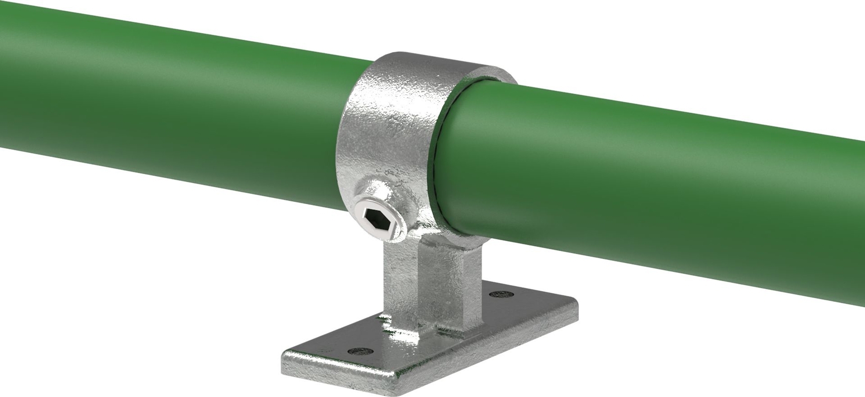 Rohrverbinder Handlaufhalterung Ø 42-4 mm -1 1-4- - Temperguss verzinkt - 143C42-143C42