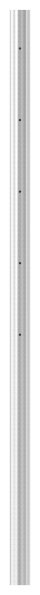 Edelstahlpfosten V2A Ø 42-4 x 2-0 mm H 1190 mm mit 5x M6 Gewinde-88-1151115.240