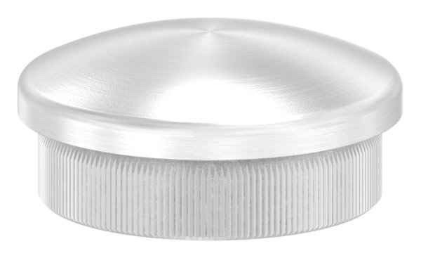Einsteckkappe Edelstahl V2A fuer Rohr Ø 33-7 mm- Wandstaerke 2-0 mm- leicht gewoelbt-11-5023.4