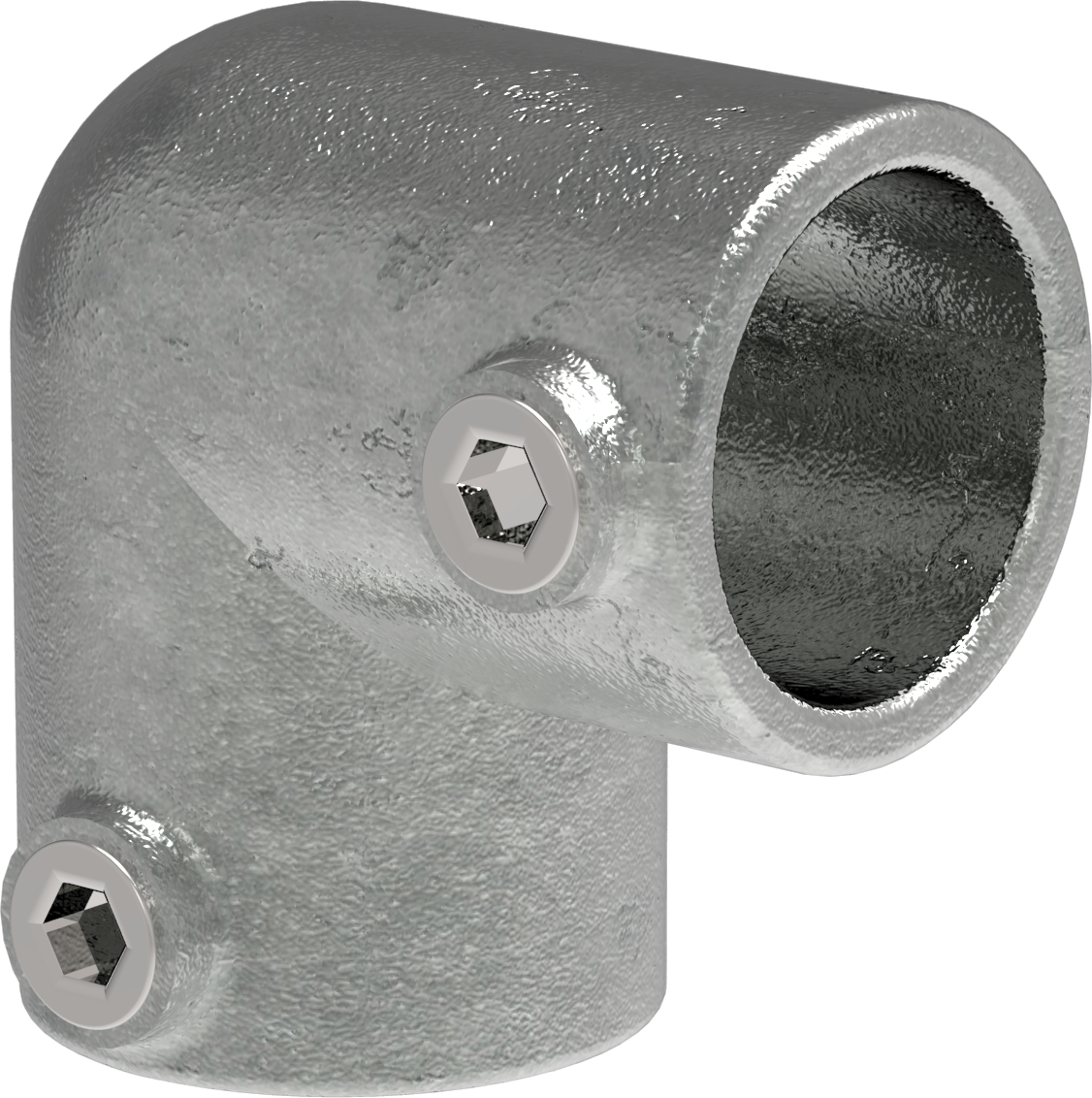 Rohrverbinder - Bogen 90° - 125A27 - 26-9 mm - 3-4- - Feuerverzinkt u. Elektrogalvanisiert-125A27