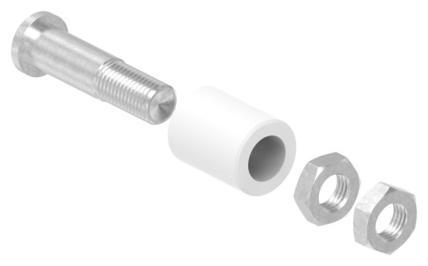 Fhrungsrolle Nylon Edelstahl V2A  30 x 40 mm Gewinde M16-88-11230-30.VA