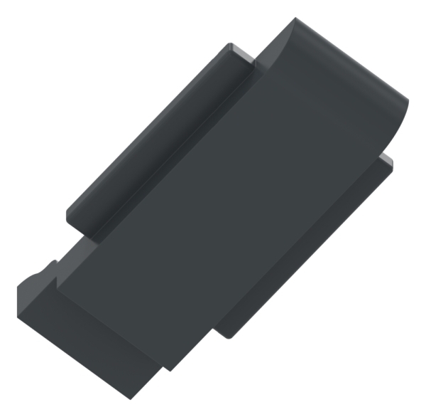 Sicherungsplatte Zinkdruckguss fuer Glasklemme Mod- 14 52x52x32-5mm RAL 7016 matt-88-1114-BODEN-ZN0.7016