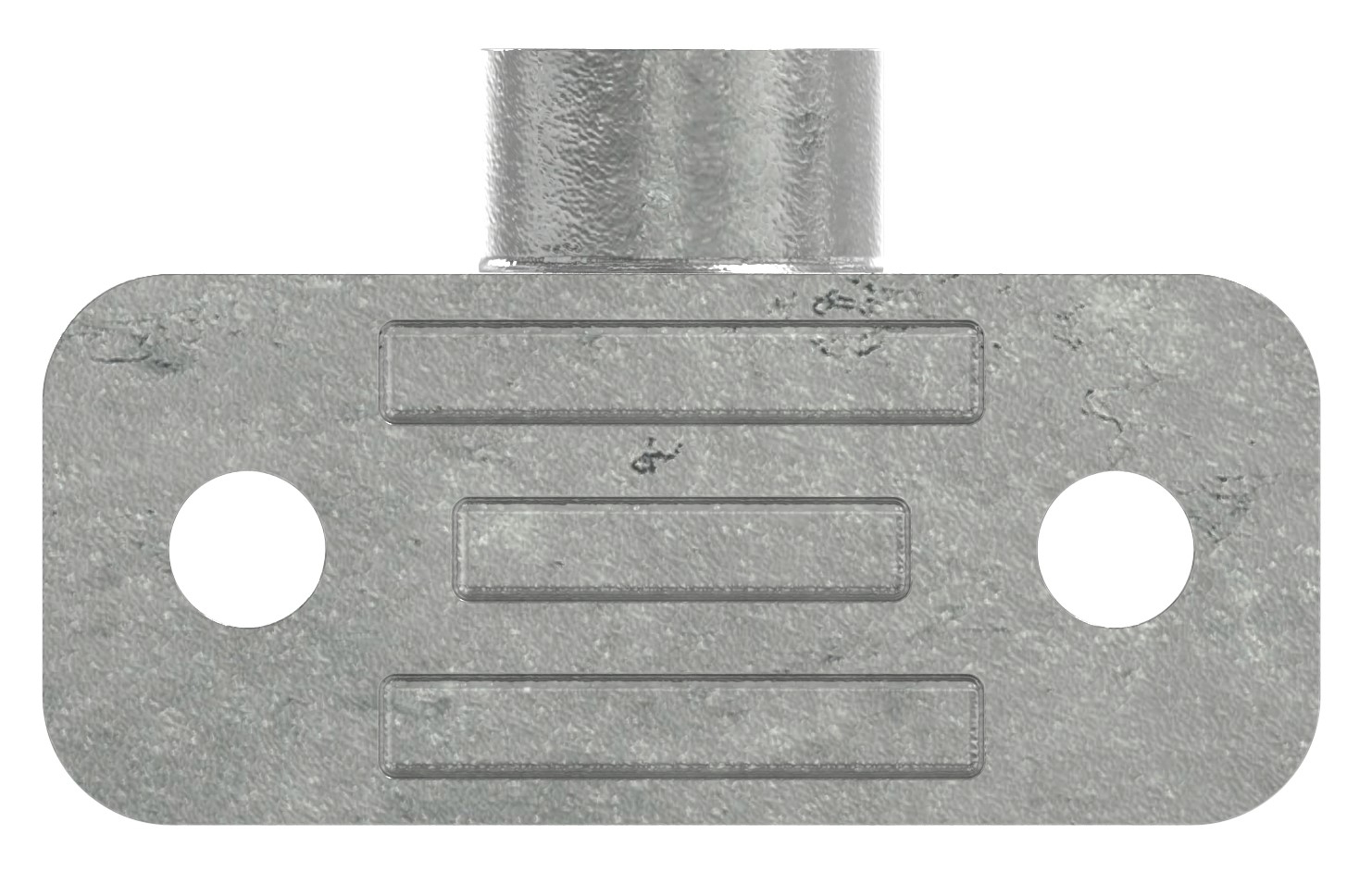 Rohrverbinder Wandhalter massiv Ø 33-7 mm -1- - Temperguss verzinkt - 246B34-246B34