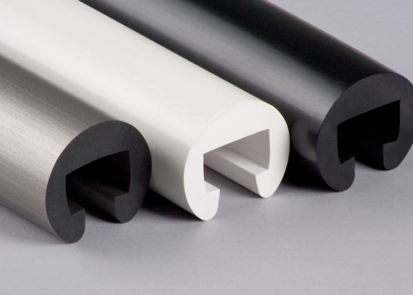 Kunststoffhandlauf Ø 40mm fuer 25 x 15mm- verkehrsgrau- 25 Meter-88-11R40.004