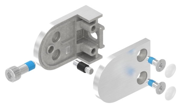 Glasklemme 63x45x28 mm AbZ fuer Anschluss flach V4A-10-2200ABZ.1