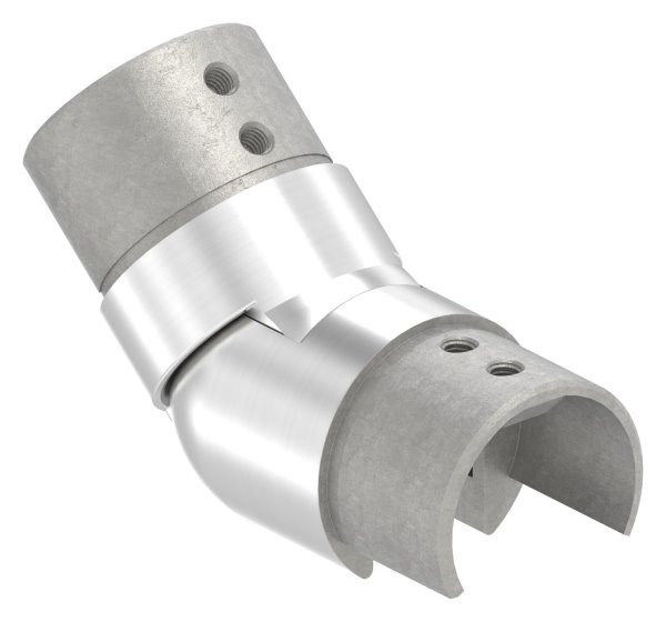 Verbinder flexibel - aufwaerts 25-55° - fuer Nutrohr Ø 48-3 mm - V2A-12-2308.4