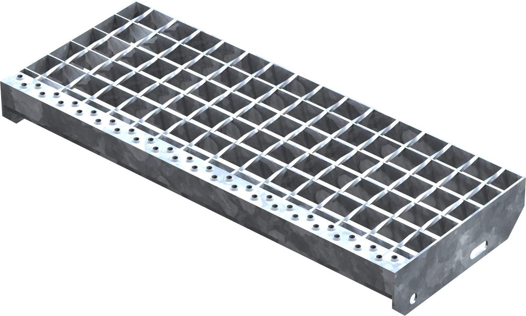 Schweisspressroststufe Metallstufe 600x240 mm Masche 34-38 mm Tragstab 30-2 mm S235JR feuerverzinkt-25-602430302.7