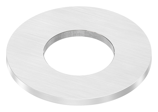 Ankerplatte Masse- Ø 100x6 mm fuer Rundrohr- Ø 48-3 mm mit Laengsschliff V2A-11-2272.4