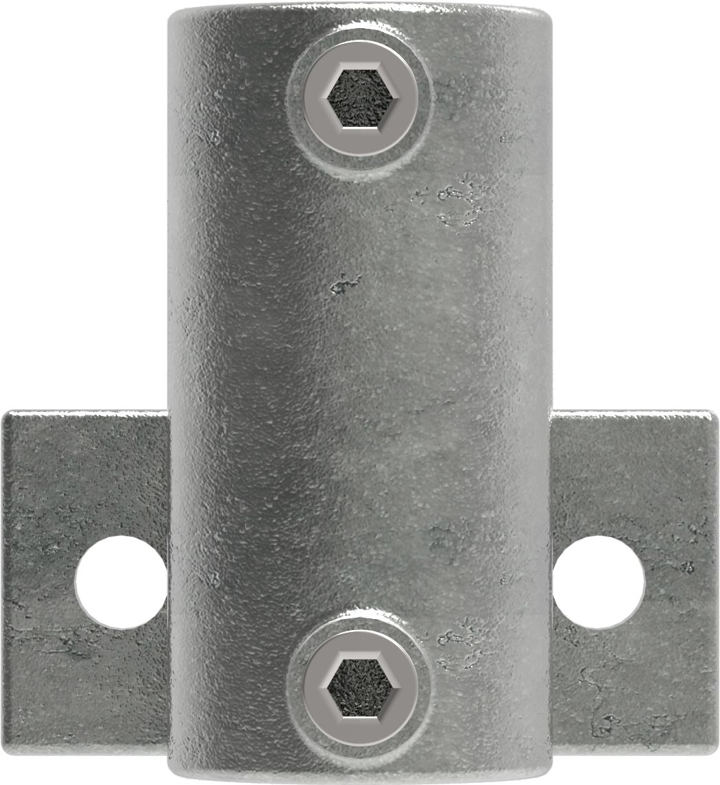 Rohrverbinder Wandhalter Platte horizontal Ø 33-7 mm -1- - Temperguss verzinkt - 145B34-145B34