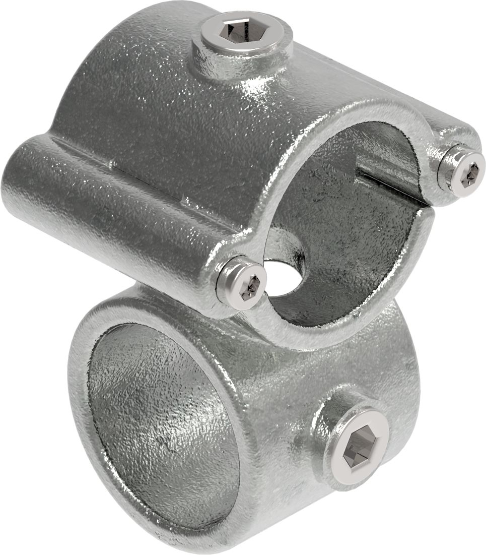 Rohrverbinder - Kreuzstueck 90° - 137D48 - 48-3 mm - 1 1-2- - Feuerverzinkt u. Elektrogalvanisiert-137D48