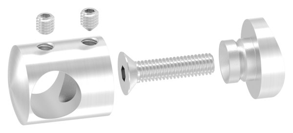 Querstabhalter V2A Edelstahl – Anschluss 48-3 mm fuer Rundstaebe 14 mm inkl- Schrauben-11-1038.4
