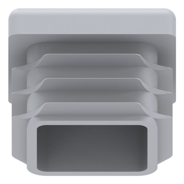 Kunststoffkappe grau fuer Quadratrohr 25x25mm-88-11178-25X25.G