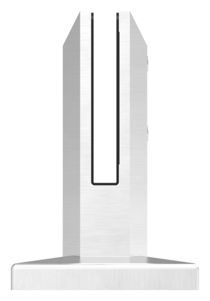 Bodenglashalter eckig Edelstahl V4A fuer Glas 12 - 12-76 mm inkl- Gummi-88-1151291.V4A
